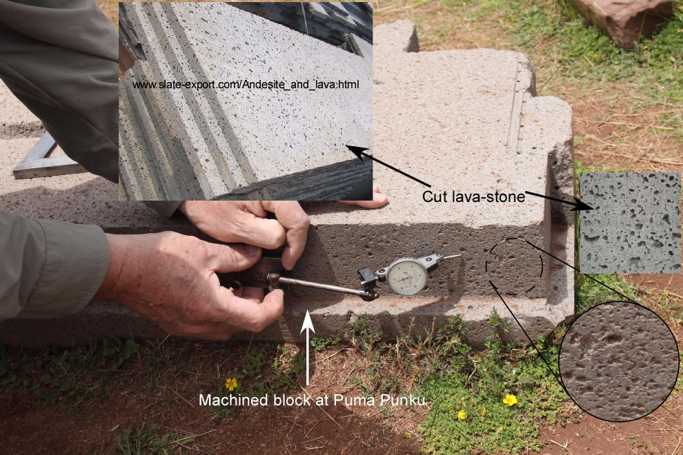 Ancient machined stone (Andesite) from Puma Punku.