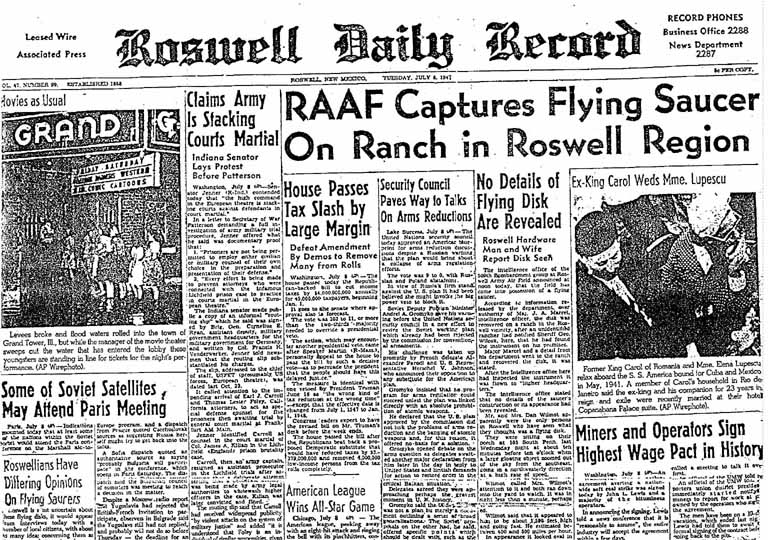RAAF captures flying saucer in Roswell