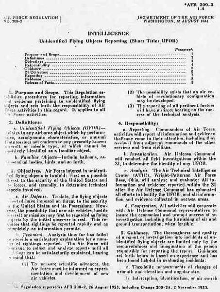 Air Force Regulation 200-2, 12 August 1954