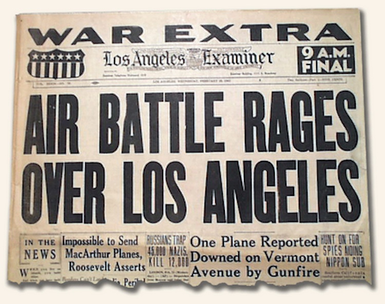 Battle of LA, Los Angeles Times, 26 February 1942