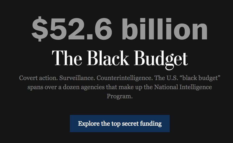 Explore the Top Secret US Intelligence 2013 Black Budget